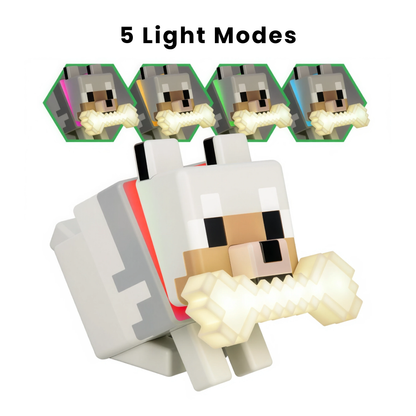 Pixel Wolf Night Lamp