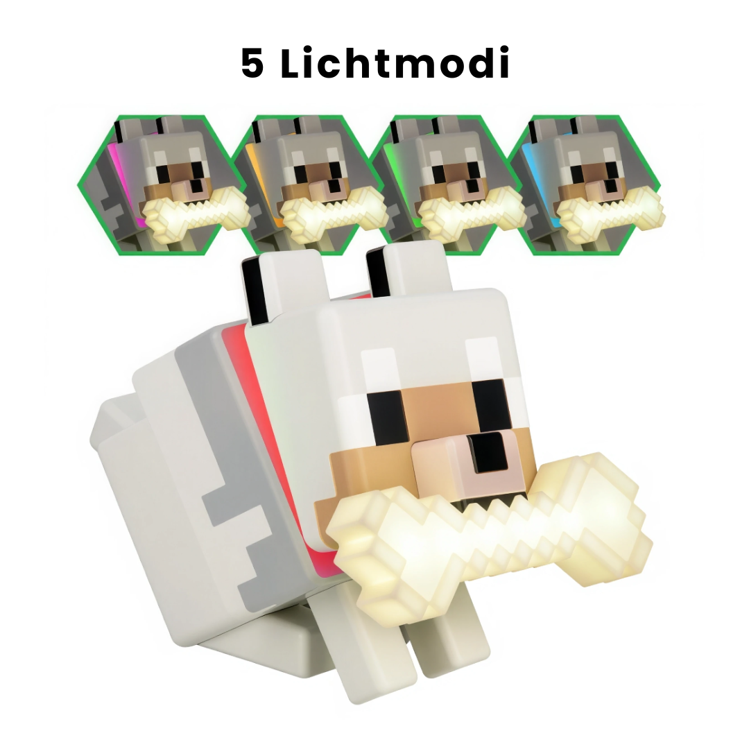 Pixel Wolf Nachtlamp